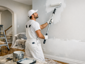 Painter painting the interior of a home.