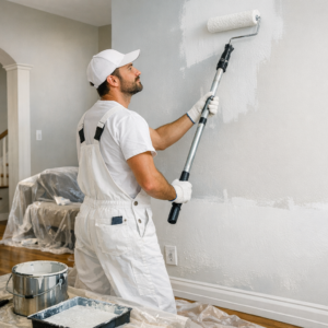 Painter painting the interior of a home.